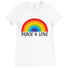 Peace &amp; Love Ladies Fitted T-Shirt