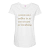 coffee is necessary Maternity Scoop Neck T-shirt