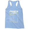 March Girl Facts Pisces Racerback Tank