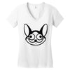 cat character graphic Women's V-Neck T-Shirt