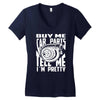buy me car parts and tell me i'm pretty mechanic turbo nfs fan Women's V-Neck T-Shirt
