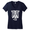 beer belly xray skeleton funny Women's V-Neck T-Shirt