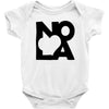 love nola new orleans american jazz blues music t shirt Baby Onesie
