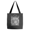 straight outta tilted towers Tote Bags