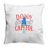down with the capitol Throw Pillow