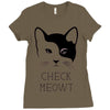 CHECK MEOWT Ladies Fitted T-Shirt