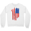 sa distress flag cool american Crewneck Sweatshirt