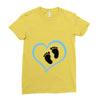 Baby Boy with Heart Any Name Customized Ladies Fitted T-Shirt
