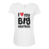 I Love My Big Brother Maternity Scoop Neck T-shirt