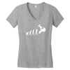 moto cross free style evolution cool Women's V-Neck T-Shirt