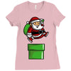 santa jumps Ladies Fitted T-Shirt