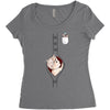 Peek a Boo with Pocket Baby Boy Women's Triblend Scoop T-shirt