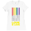 Lightsaber Rainbow - Love Is Love Ladies Fitted T-Shirt