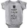 keep calm and roll out Baby Onesie