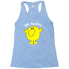 mr happy Racerback Tank