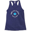 never trust an atom they make up everything Racerback Tank