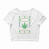 smoke weed ugly sweater Crop Top