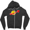 the spaceman logo Zipper Hoodie