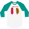 what up dog ketchup hot dog 3/4 Sleeve Shirt