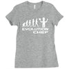 evolution of a chef cooking funny mens Ladies Fitted T-Shirt