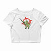 tortue tueuse de mario bros Crop Top