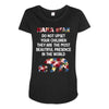 mama bear message Maternity Scoop Neck T-shirt