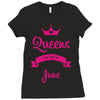 queens are born in june Ladies Fitted T-Shirt