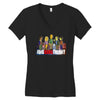 the big bang theory simpsons, ideal gift or birthday present funny Women's V-Neck T-Shirt