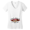 April Peeking Out Baby Girl Women's V-Neck T-Shirt