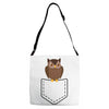 pocket owl Adjustable Strap Totes