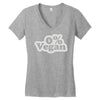 vegan (2) Women's V-Neck T-Shirt