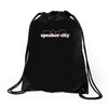 speaker city Drawstring Bags