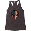 skull us flag Racerback Tank
