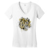 tiger roar scratch Women's V-Neck T-Shirt