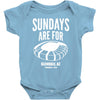 sundays are for football foot ball Baby Onesie