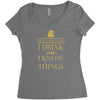 i drink Women's Triblend Scoop T-shirt