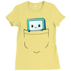 bmo pocket Ladies Fitted T-Shirt
