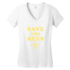 Save The Bees Women's V-Neck T-Shirt