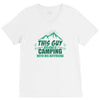This Guy Loves Camping With His Boyfriend V-Neck Tee