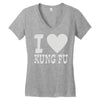 i love kung fu Women's V-Neck T-Shirt
