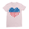 usa flag Ladies Fitted T-Shirt