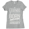 legends are born in january Ladies Fitted T-Shirt