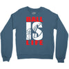 ball is life funny sports Crewneck Sweatshirt
