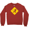 ninja crossing sign Crewneck Sweatshirt