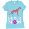 love boxer dog mom funny Ladies Fitted T-Shirt