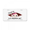 September Peeking Out Baby Girl License Plate
