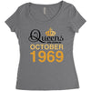 queens are born in october 1969 Women's Triblend Scoop T-shirt