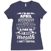 I Am An April Women Ladies Fitted T-Shirt