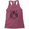 white tiger black print Racerback Tank