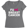 fuck breast cancer Women's Triblend Scoop T-shirt